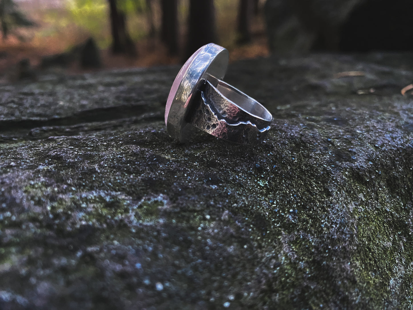 Pink Quartz Summit Ring Size 7